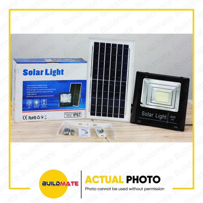 SOLAR Floodlight with Panel 60W IP67 •BUILDMATE•