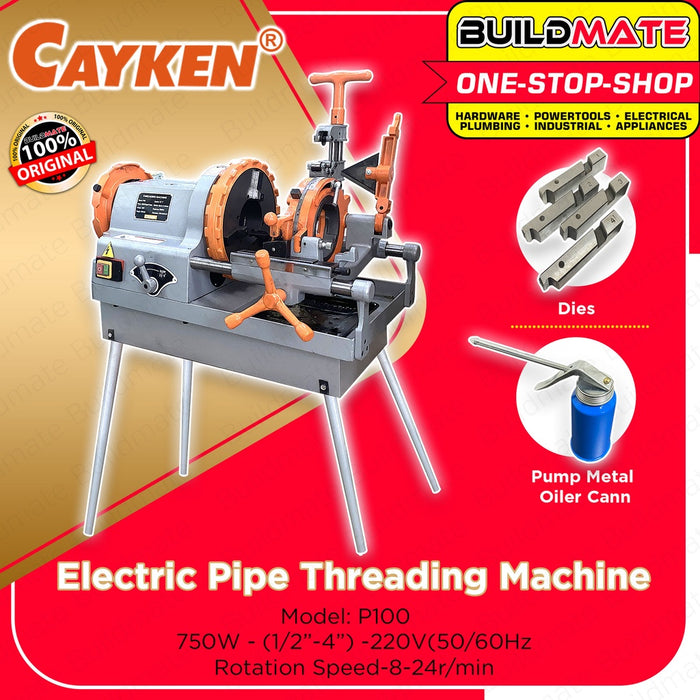 CAYKEN Electric Pipe Threading Machine 1/2 to 4"P100 EPIPET124 •BUILDMATE•