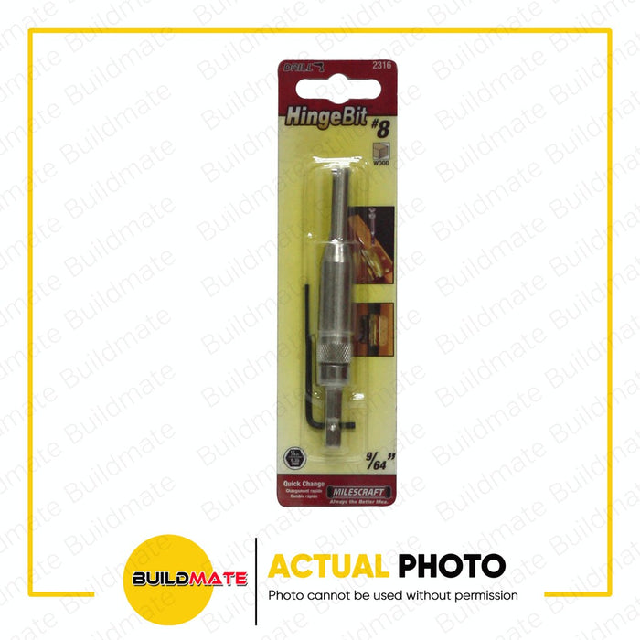 BUILDMATE Milescraft Hinge Bit #4 / #6 / #8 Self-Centering Hinges Alignment Carpentry Drill Guide Bit SOLD PER PIECE