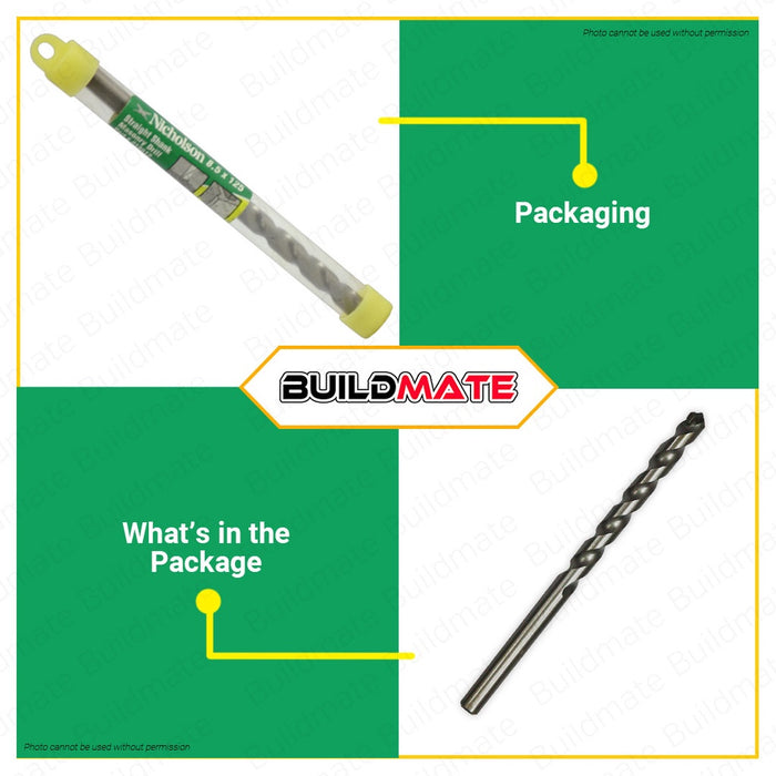 NICHOLSON Masonry Drill Bit [SOLD PER PIECE] Professional Concrete Drill Bit Hand Tool •BUILDMATE•