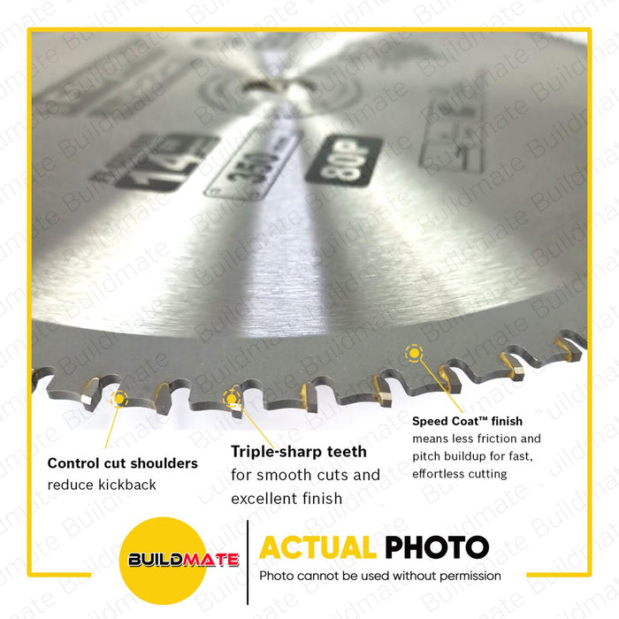 BUILDMATE Fujima Carbide Engineer Saw Blade 80T 14" Inch 350mm [SOLD PER PIECE] Circular Saw Carbide Tip For Wood Table Saw Blade Miter Saw Blades Cutting For Wood Blade Wood Cutting Circular Saw Blade Stainless Steel FT-CES350*80 | FT-CES355X80