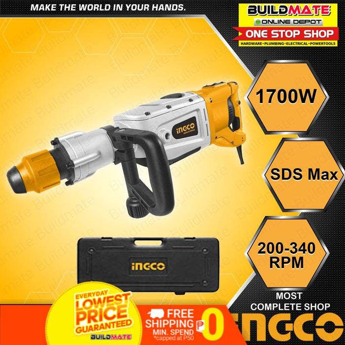 INGCO Rotary Hammer SDS Max 1700W RH17001 •BUILDMATE• IPT