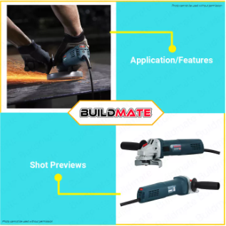 BUILDMATE Bosch Professional Angle Grinder 900W 4" Inch Electric Grinder Cutting Machine Grinding Wheels Heavy Duty GWS 900-100 S • BPT