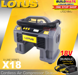 [BUNDLE] LOTUS X-LINE Cordless Air Compressor 18V LTCC18VLI + LTFC1800 + LTBP18G-2 LCPT •BUILDMATE•