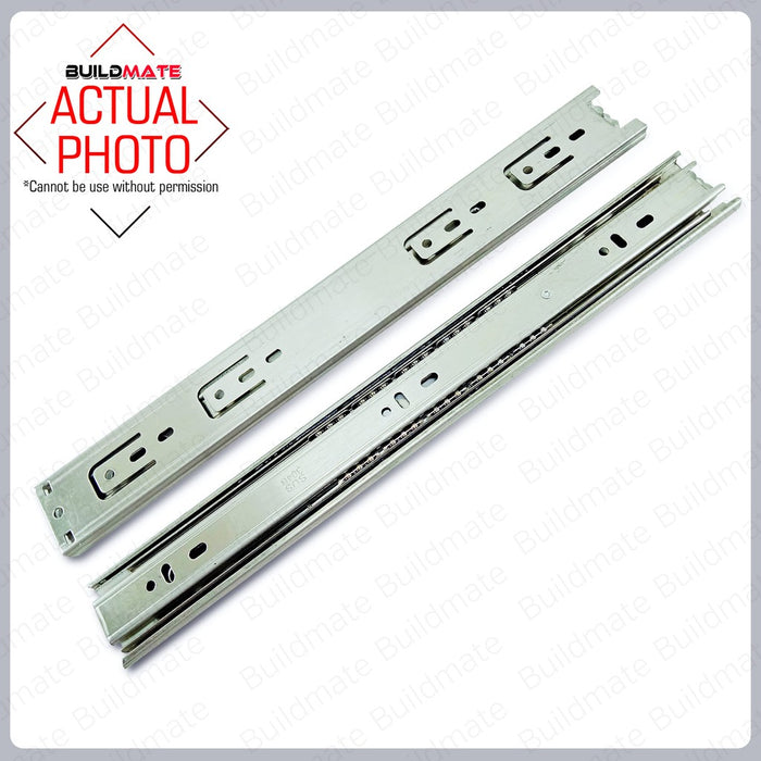 BUILDMATE S.G.C. Stainless Steel Ball Bearing Drawer Slide Guide 14"-20" Inches Cabinet Drawer Glide SOLD IN PAIR