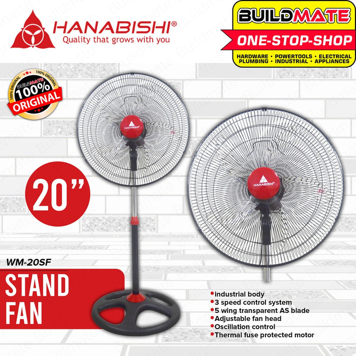 HANABISHI Stand Fan Windmill 20" WM-20SF •BUILDMATE•