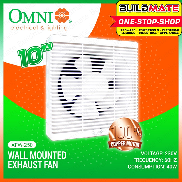 Omni Wall Mount Exhaust Fan 10" XFW250 •BUILDMATE•