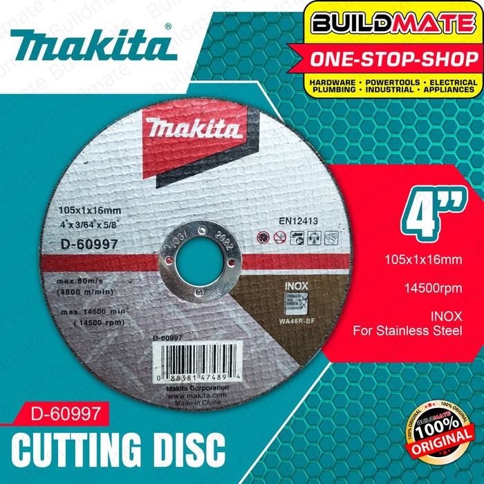 MAKITA Original Cutting Disc Wheel INOX Stainless 4" SUPER THIN For Angle Grinder •BUILDMATE•