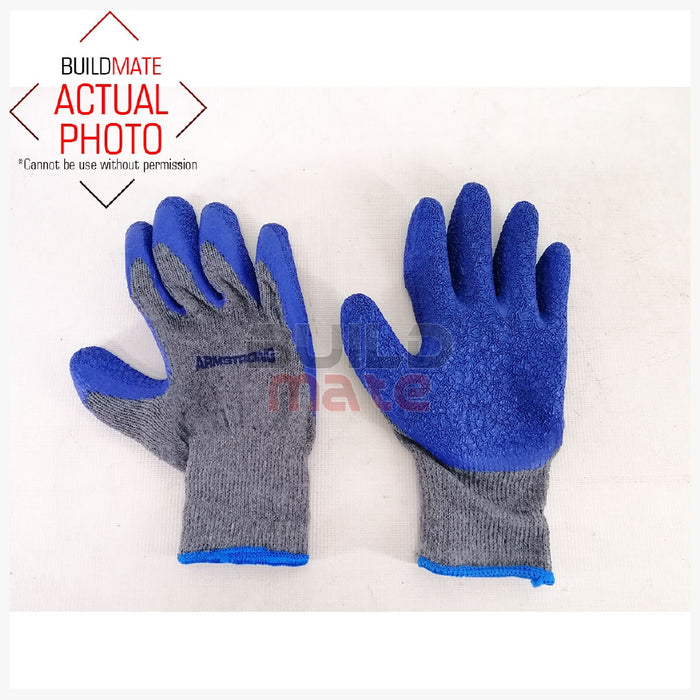 ARMSTRONG THICK Super Heavy Duty Blue Safety Hand Protection Rubber Gloves Non Slip Pair •BUILDMATE•