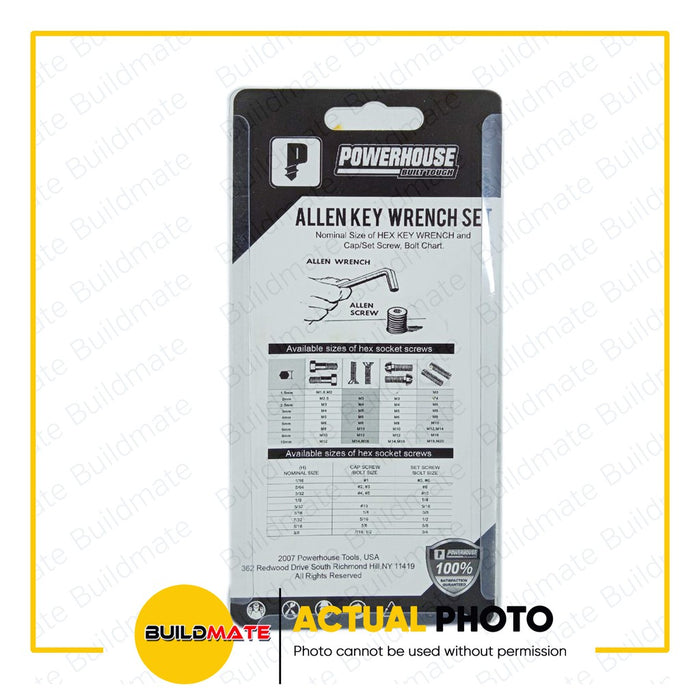 POWERHOUSE 8PCS/SET  Allen Key Wrench Set 1.5mm to 8mm" C135 •BUILDMATE• PHHT