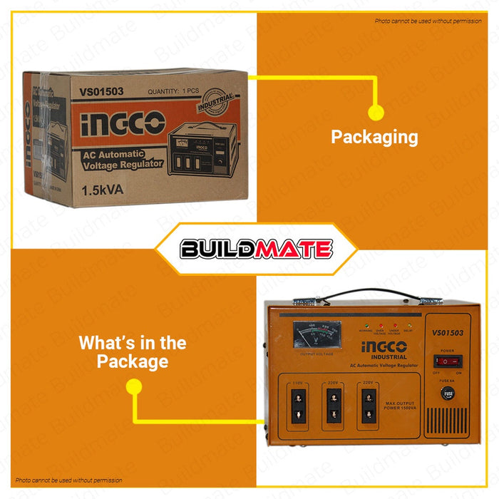 INGCO AC Automatic Voltage Regulator AVR 1500KVA VS01503 •BUILDMATE• IPT