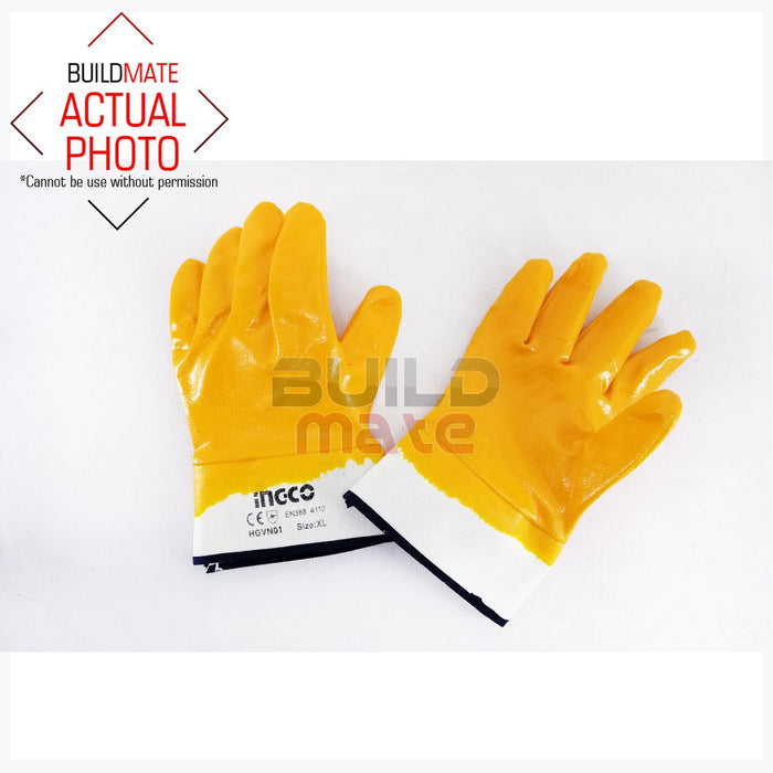 INGCO Fully Coated in Heavy Nitrile Gloves XL HGVN01 •BUILDMATE• IHT