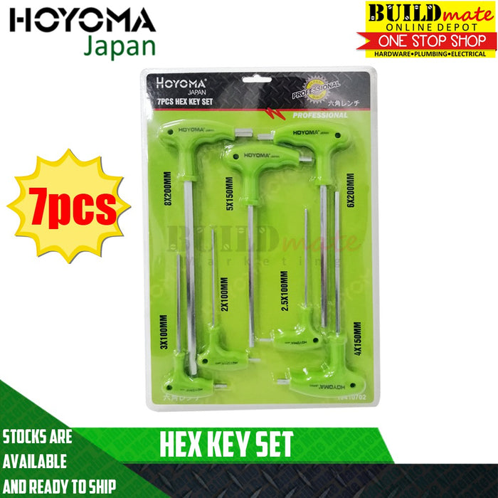 Hoyoma Hex Key 7PCS/SET 19410702 •BUILDMATE• HYMHT