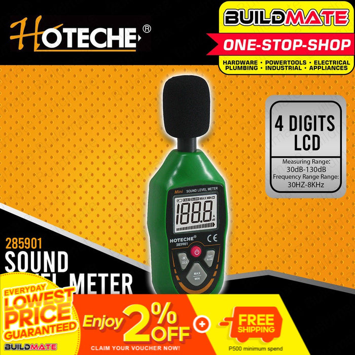 HOTECHE Sound Level Meter 4 Digits LCD HTC-285901 •BUILDMATE•
