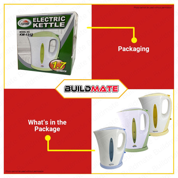 KYOWA Cordless Automatic Electric Kettle 1.7L with Boil Dry Protection KW1312 •BUILDMATE•
