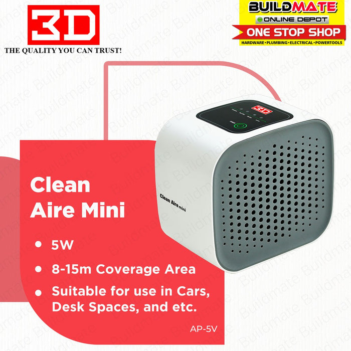 3D Clean Aire Mini Air Purifier 5W AP5V •BUILDMATE•