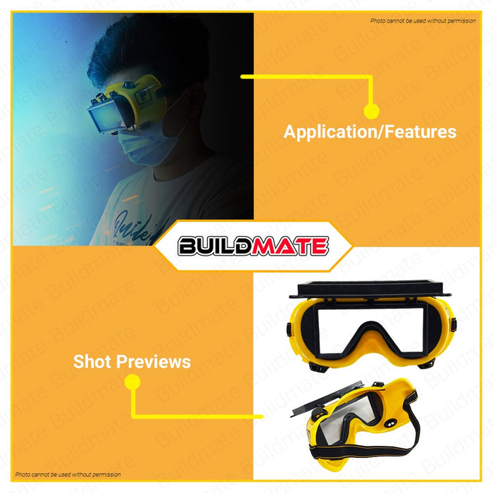 POWERHOUSE Safety Welding Goggles Flip Up Combination Type Clear Dark Glass Shade •BUILDMATE• PHWTA