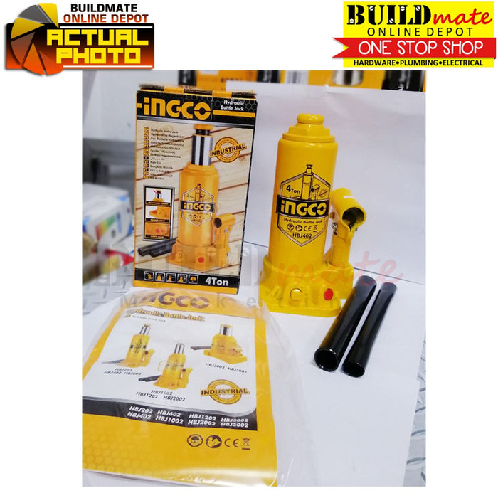 INGCO Hydraulic Bottle Jack 4 TONS HBJ402  •BUILDMATE• IHT