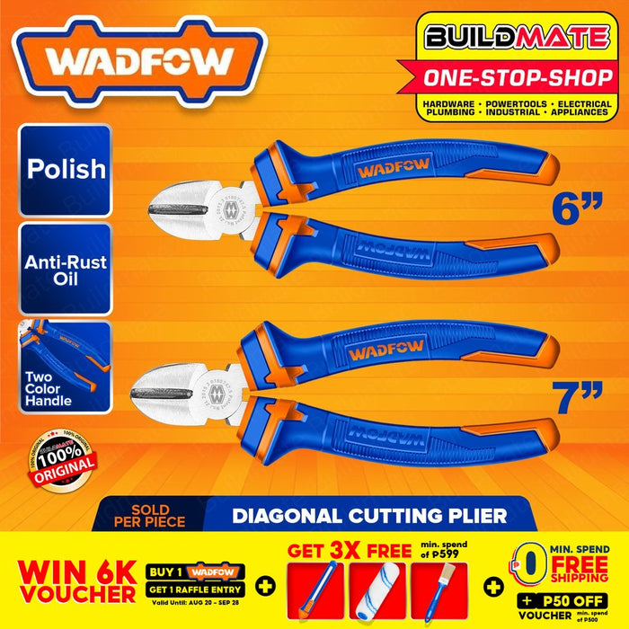 WADFOW Diagonal Cutting Pliers 6" Inch 160mm | 7" Inch 180mm [SOLD PER PIECE] •BUILDMATE• WHT