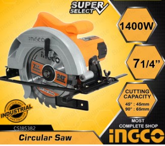 [COMBO] INGCO Angle Grinder 750W AG750282 + Circular Saw 1400W 7" CS185382 SUPER SELECT + FREE INGCO GOGGLES & PAINT BRUSH •BUILDMATE• IPT