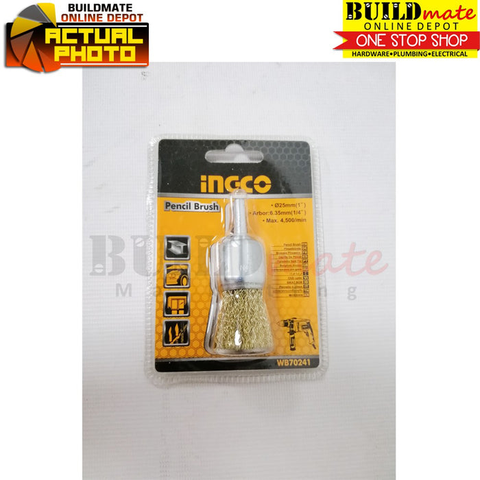 INGCO End Pencil Brush for Drill Ø25mm WB70241 •BUILDMATE• IHT
