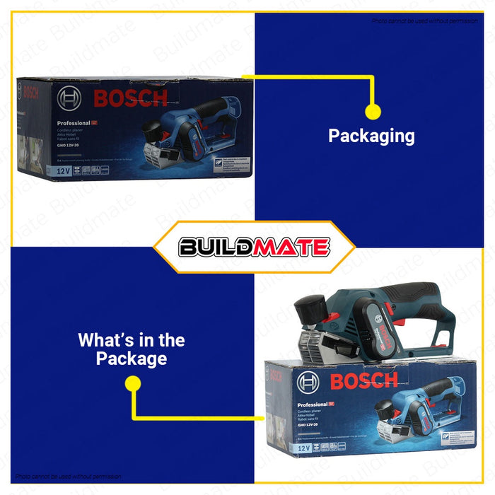BOSCH Professional Cordless Lithium Ion Handheld Planer 12V BL Motor GHO 12V-20 Solo 06015A7000 BLC