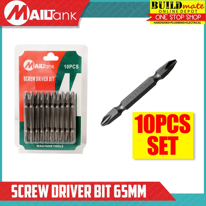 MAILTANK 10PCS/SET Magnetic Tip CRV-PH2 Screwdriver Bit Screw bit 65mm •BUILDMATE•