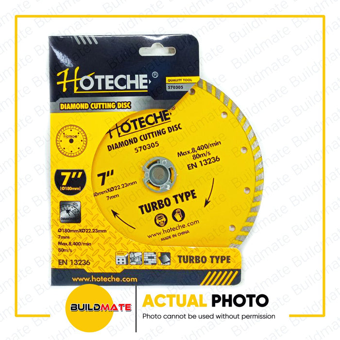 HOTECHE Diamond Cutting Disc Turbo Type 7" 570305 •BUILDMATE•