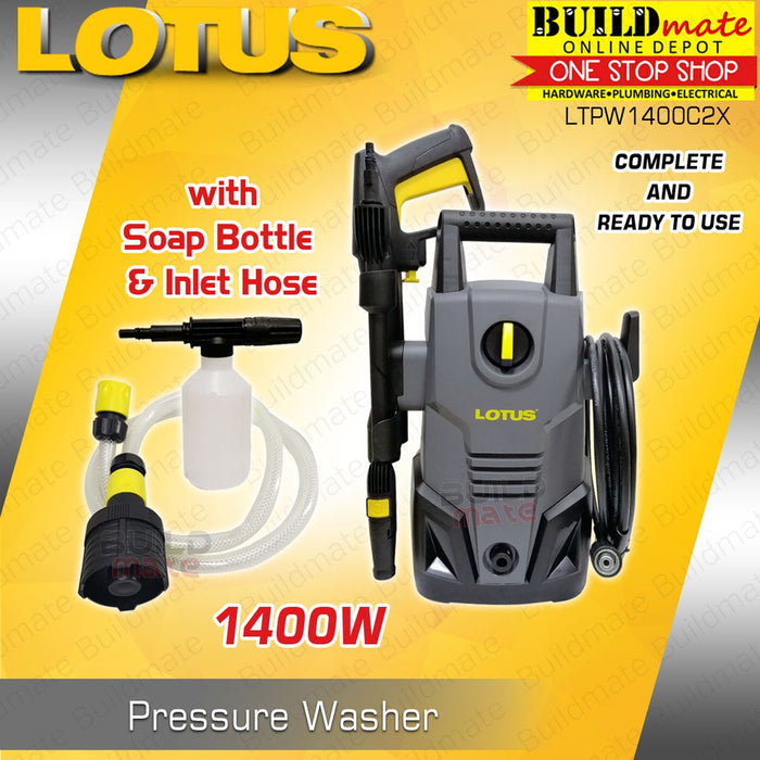 [COMBO] LOTUS PACKAGE Pressure Washer 1400W & Vacuum Cleaner 3Gallon •BUILDMATE•