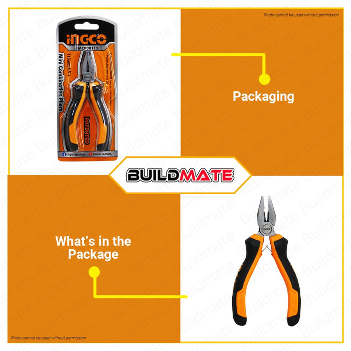 INGCO Mini End Combination Pliers 4.5" 115mm HMCP08115 •BUILDMATE• HT2
