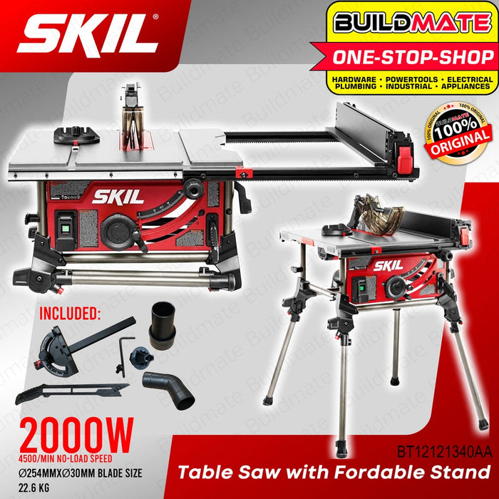 SKIL 2000W Heavy Duty Industrial Table Saw With Foldable Stand BT12121340AA | BT1E1340AA •BUILDMATE•