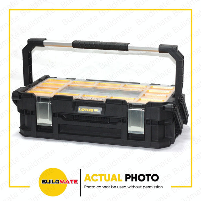 LOTUS X-CONNECT 2 Level Top Handle Cantilever Storage Organizer Tool Box LTXC15GCO •BUILDMATE•