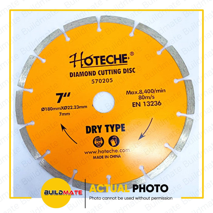 HOTECHE Diamond Cutting Disc Dry Type 7" 570205 •BUILDMATE•