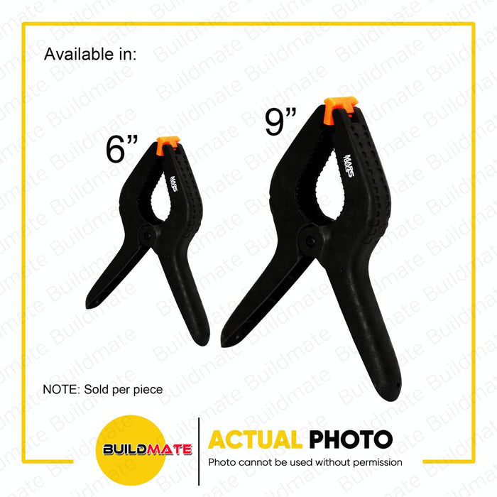 MARS TOOLS Nylon Spring Clamp Backdrop Clip / Holder 6" | 9" SOLD PER PIECE •BUILDMATE•