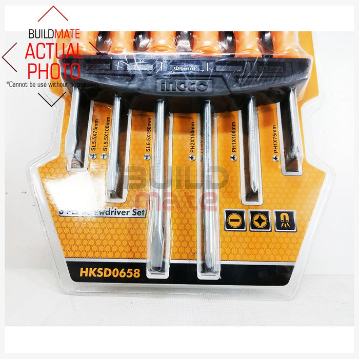 INGCO Screwdriver 6PCS/SET HKSD0658 •BUILDMATE• IHT