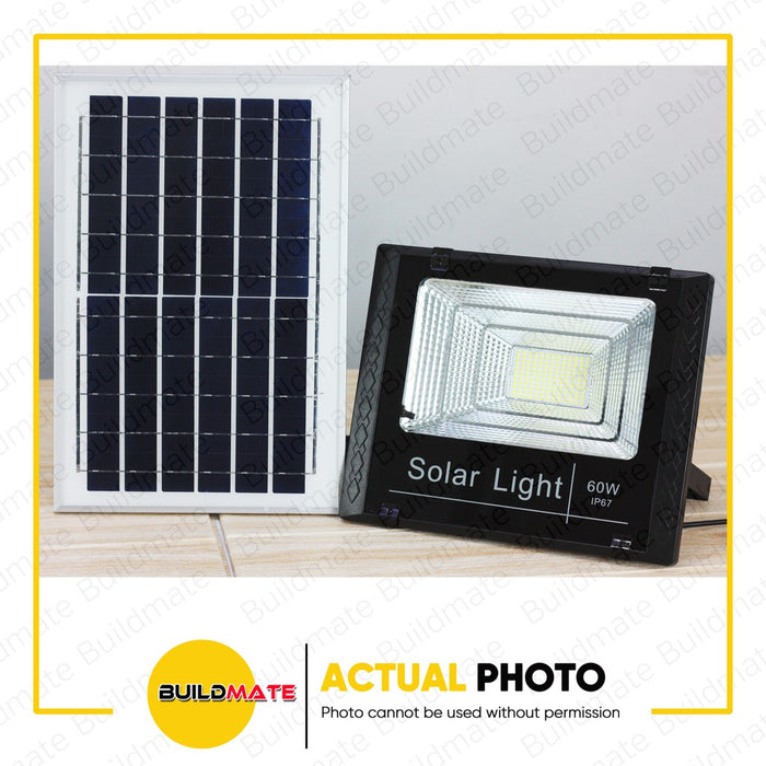 SOLAR Floodlight with Panel 60W IP67 •BUILDMATE•