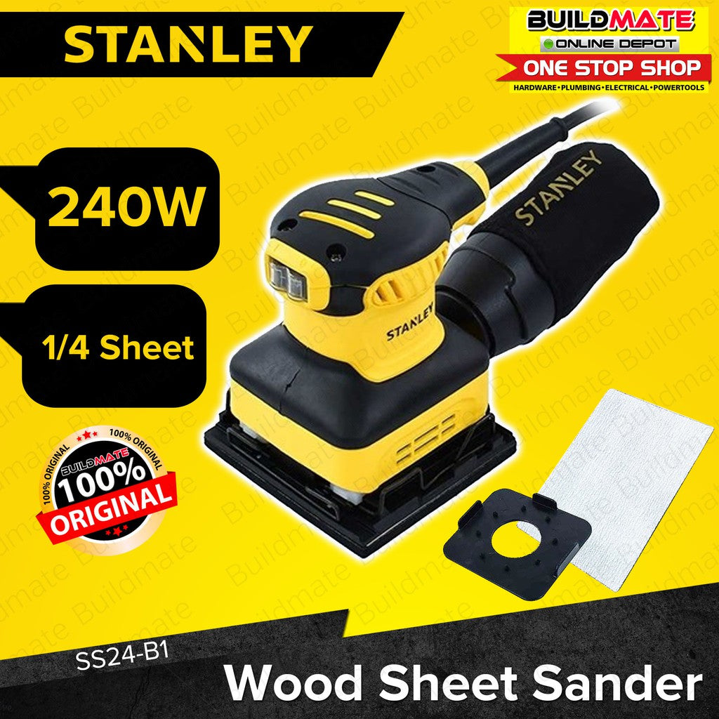 STANLEY Wood Sheet Sander 240W 1/4 SS24-B1 •BUILDMATE• SPT — Buildmate - Main Image