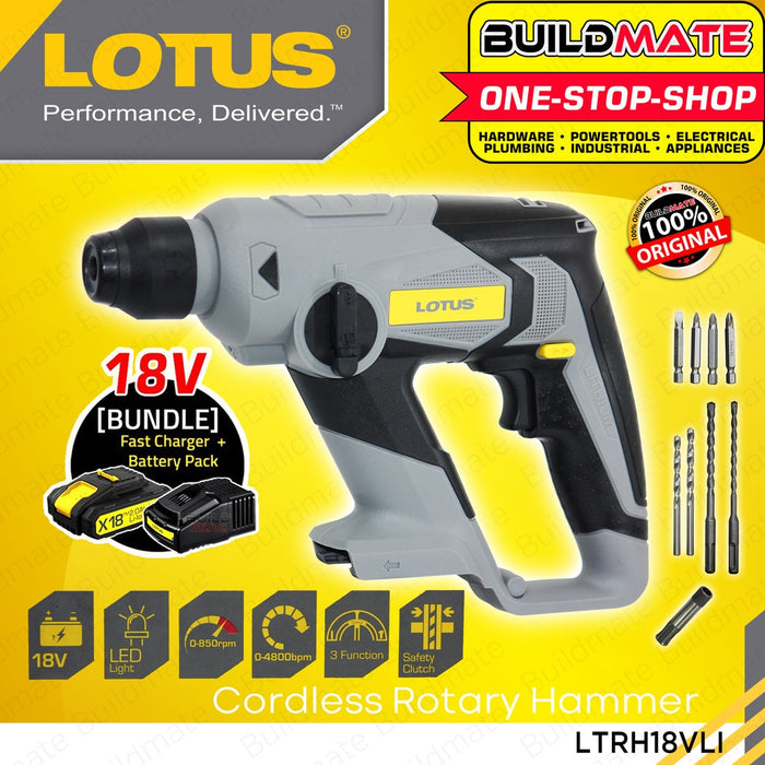 LOTUS Cordless Rotary Hammer LTRH18VLI COMBO SET •BUILDMATE• LCPT
