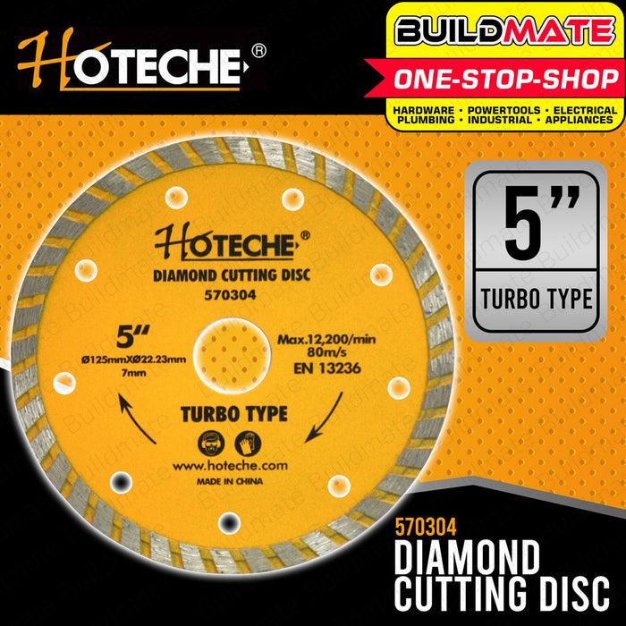 HOTECHE Diamond Cutting Disc 5" Turbo Type HTC-570304 •BUILDMATE•