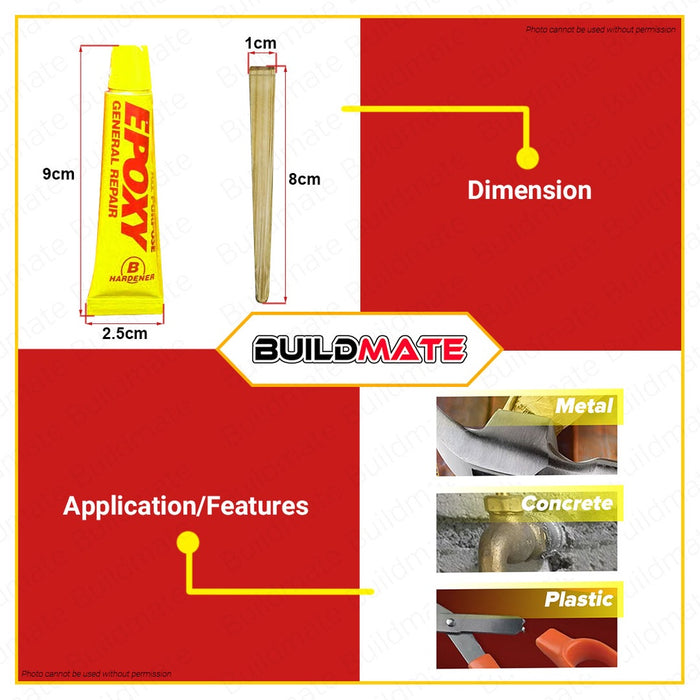PIONEER All Purpose Epoxy 35G (20ml) Tube General Repair Adhesive & Hardener 1EAP1354 •BUILDMATE•
