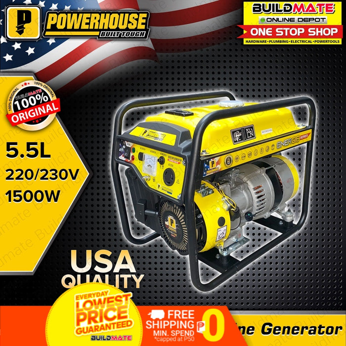 POWERHOUSE ENERGIE SERIES GASOLINE GENERATOR RECOIL START POWER 1.8 KW KVA PH-ENERGIE-4500-GAS PHI