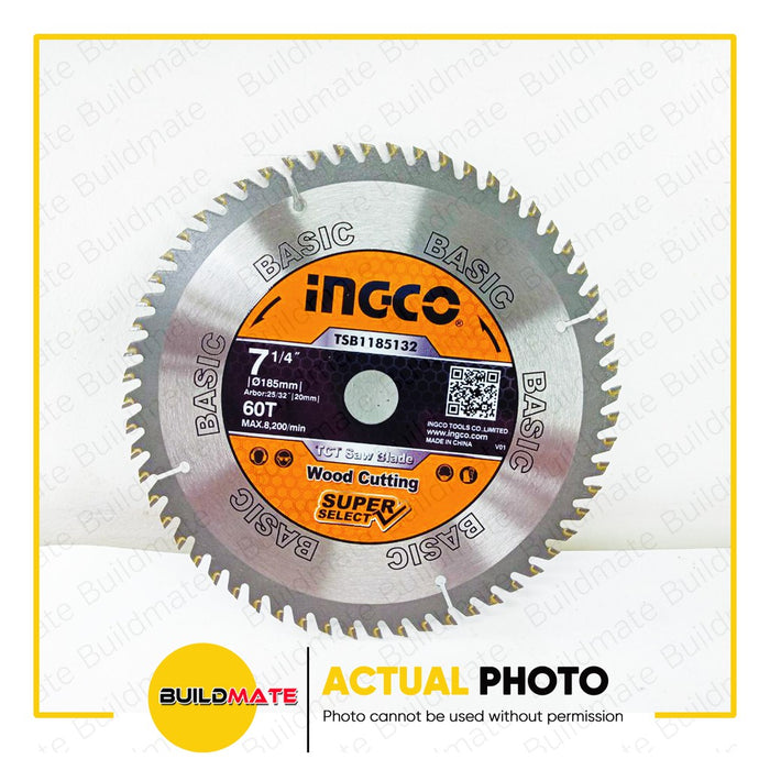 BUY 1 TAKE 1! INGCO TCT Circular Saw Blade 7 1/4" Ø185mm For Wood Cutting TSB1185132 •BUILDMATE• IHT