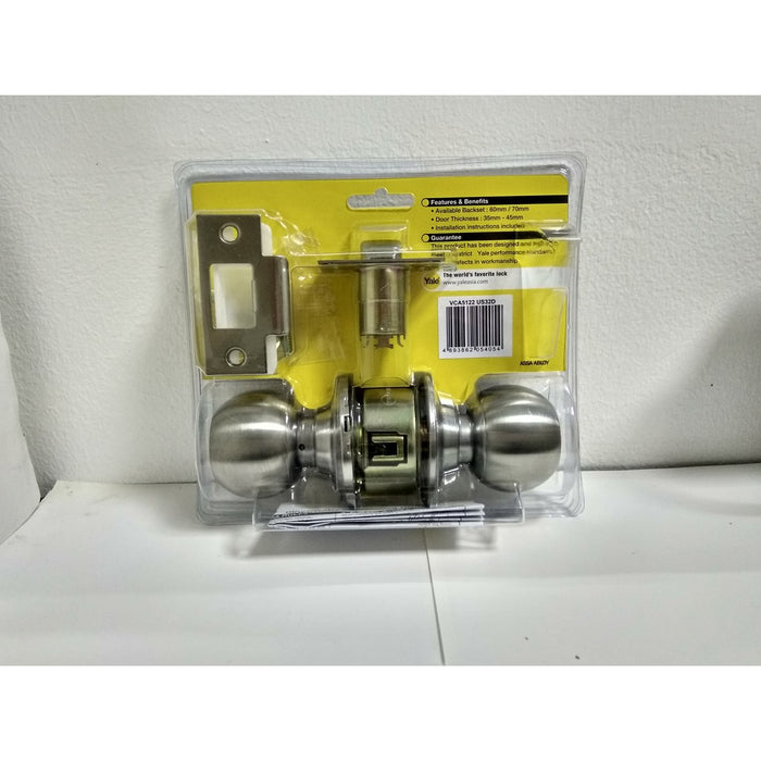 YALE Privacy Bathroom Cylindrical Lockset VCA5122 US32D •BUILDMATE•