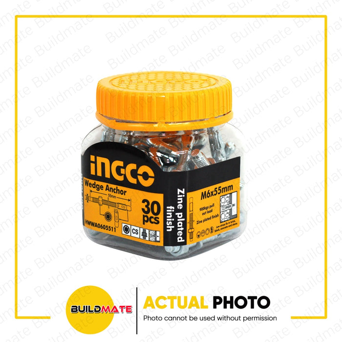 INGCO Wedge Anchor Zinc Plated Finish  •BUILDMATE• IHT