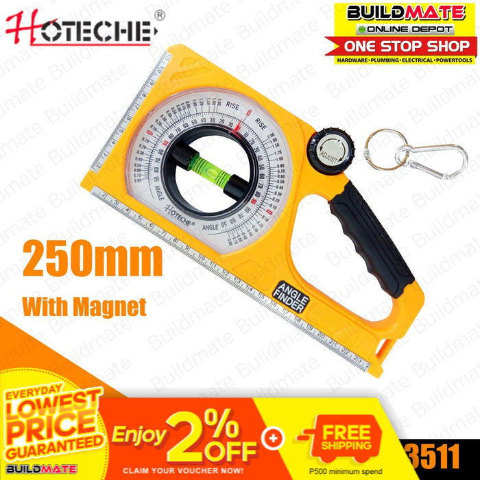 HOTECHE Angle Finder with Magnet 250mm 283511 •BUILDMATE•