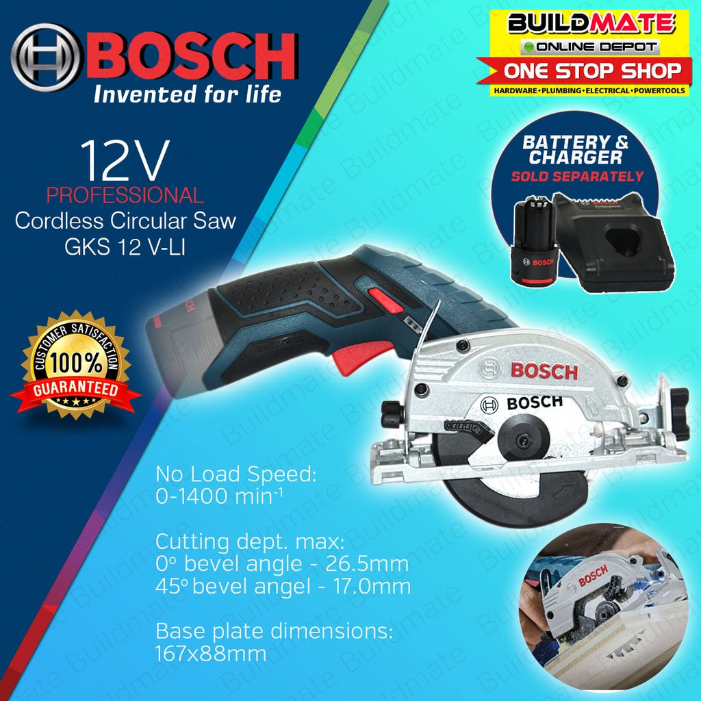 BOSCH Professional Cordless Circular Saw 12V GKS12V-LI SOLO BARE