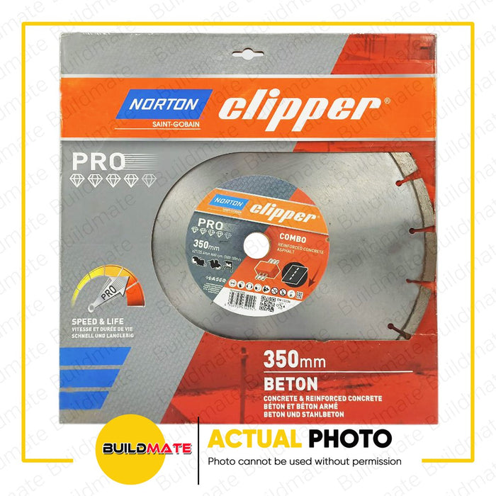 NORTON Diamond Cutting Wheel Disc Clipper Pro Combo 350mm 14" 70184602508 •BUILDMATE•