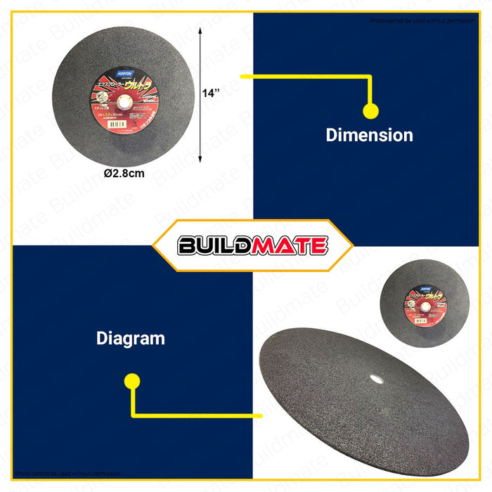 NORTON JAPAN 14" Explorer Ultra Cutting Disc Wheel 356x3x25mm •BUILDMATE•