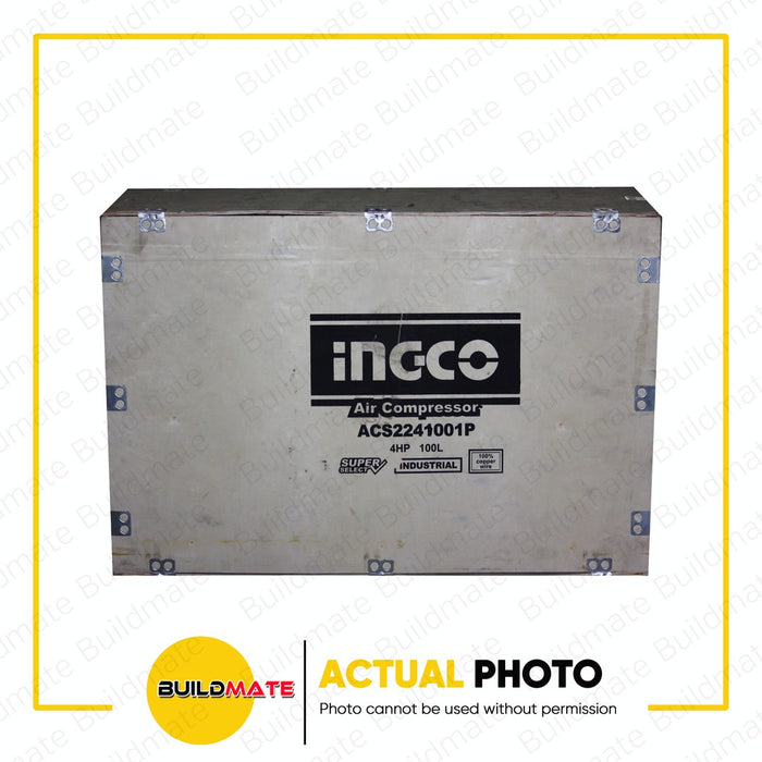 INGCO 4HP 100L Air Compressor Oil Free Noiseless System 1500W SUPER SELECT ACS2241001P •BUILDMATE• IPT