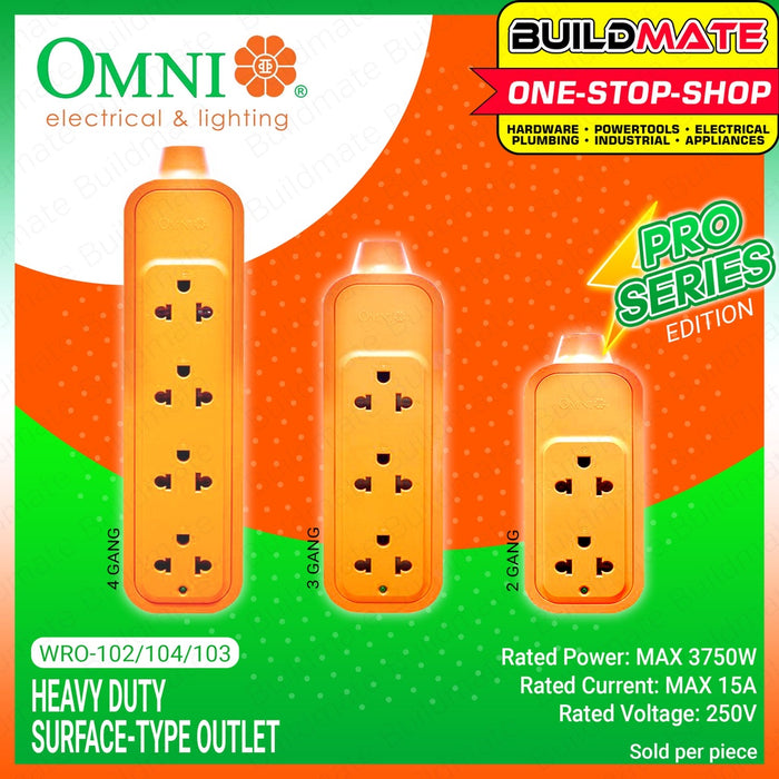OMNI PRO Series Heavy Duty Surface Type Extension Socket Outlet WRO102 ...